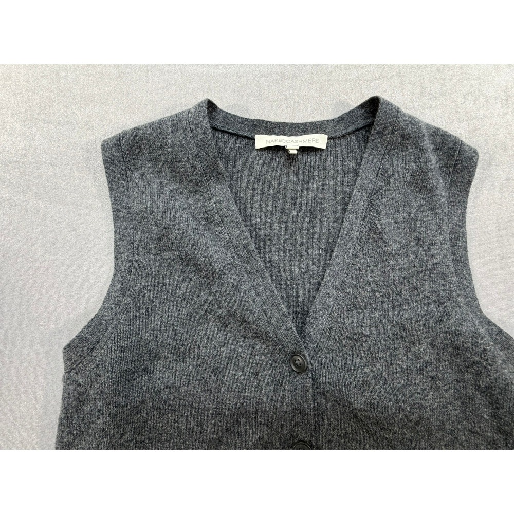 Naked Cashmere Women Sweater Vest Gray Size Small 100% Cashmere - Picture 3 of 11